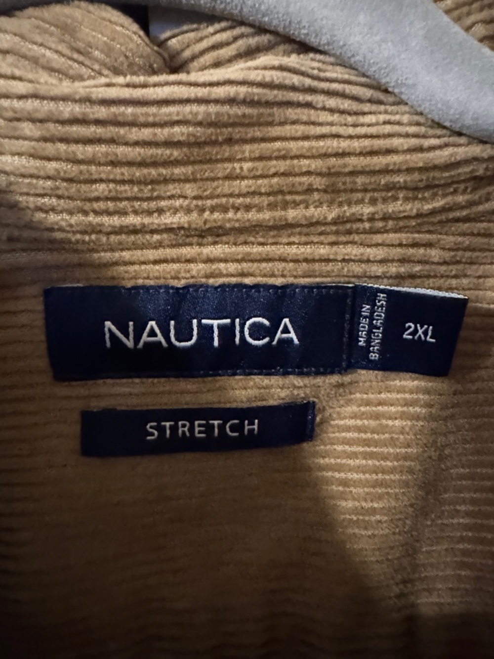 NWOT Nautica Men's Corduroy Shirt Jacket in Tan Long Sleeves Size 2XL - Picture 10 of 11
